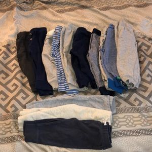 Bundle of Carter’s boys 12 months pants, 13 items.